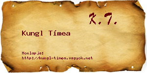 Kungl Tímea névjegykártya