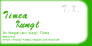 timea kungl business card